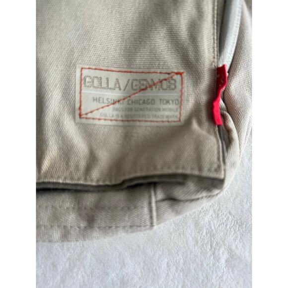 Golla GenMob ipad Messenger Bag Crossbody Beige Adjustable‎ Pockets Canvas - Picture 2 of 16